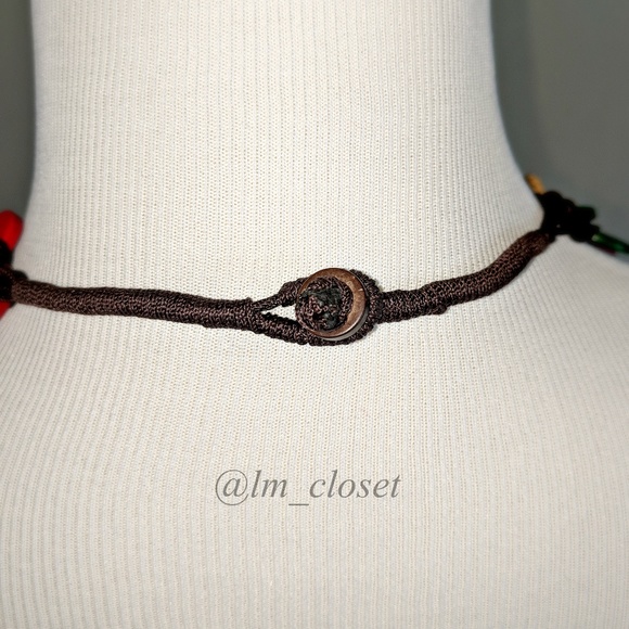 Wood Beaded Necklace - Multicolor - Picture 4 of 4